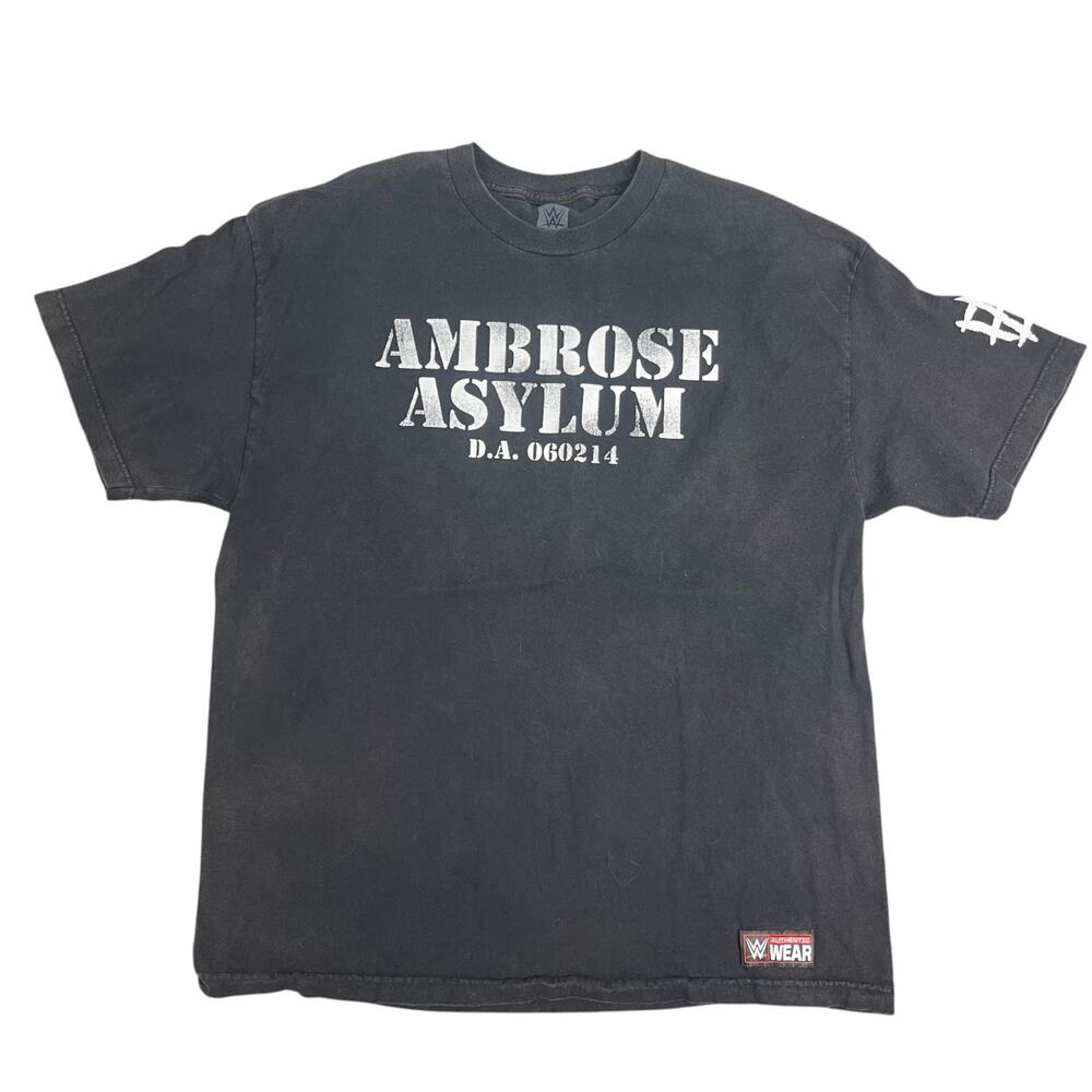 WWE Dean Ambrose Ambrose Asylum T-shirt Black Sz XL D.A. 060214 Sun Faded 90s